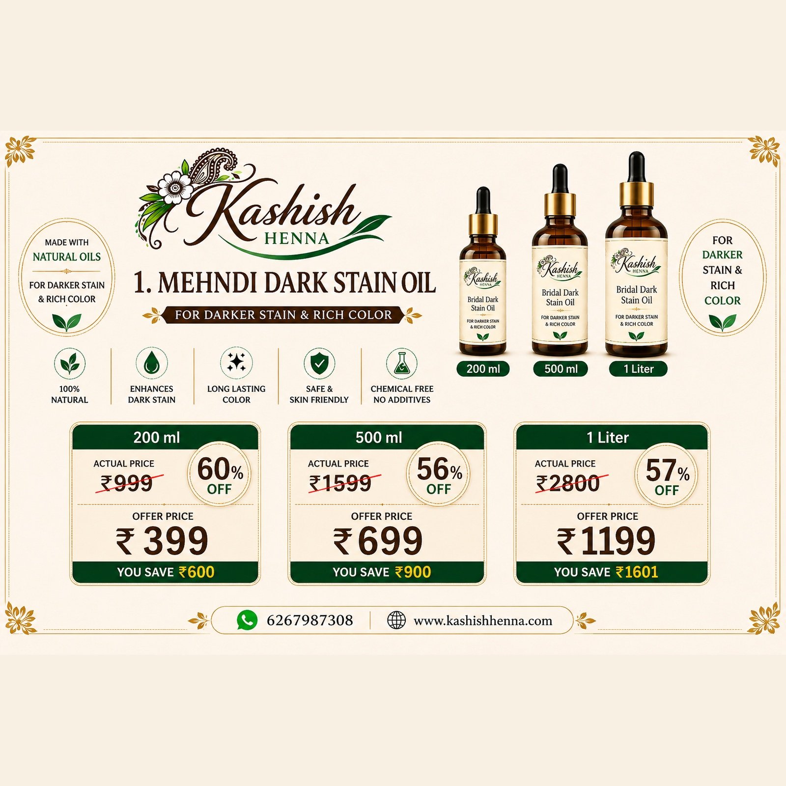 Mehndi Dark Stain Oil